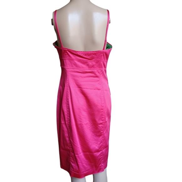 Ted Baker London Womens Sleeveless Ruffled Pink Pencil Dress Size 8 Ted Sz 3 - Picture 3 of 12